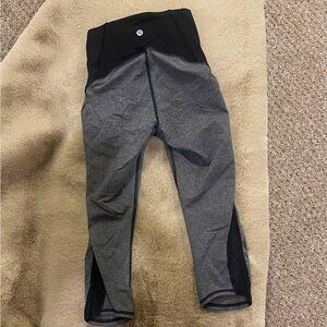 Lululemon Train Times Crop 17" Leggings in heathered black/gray 2 XXS CAPRI PANT